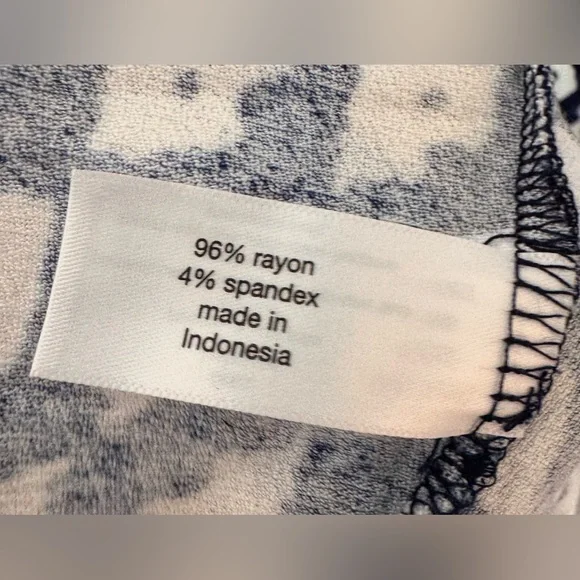 Lane Bryant Blue & White Ikat Dress - Belted - Flutter Sleeves - Plus Size 22/24 - Picture 9 of 9